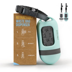 SVD.PET dog poop bag dispenser Misty Jade with easy-access bags for quick grabs.