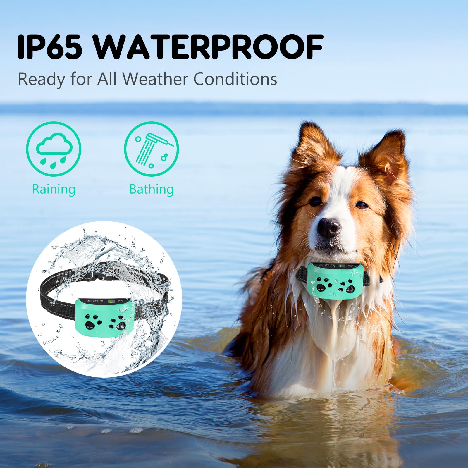 Svtrat bark collar mode icons illustrating beep vibration and shock options