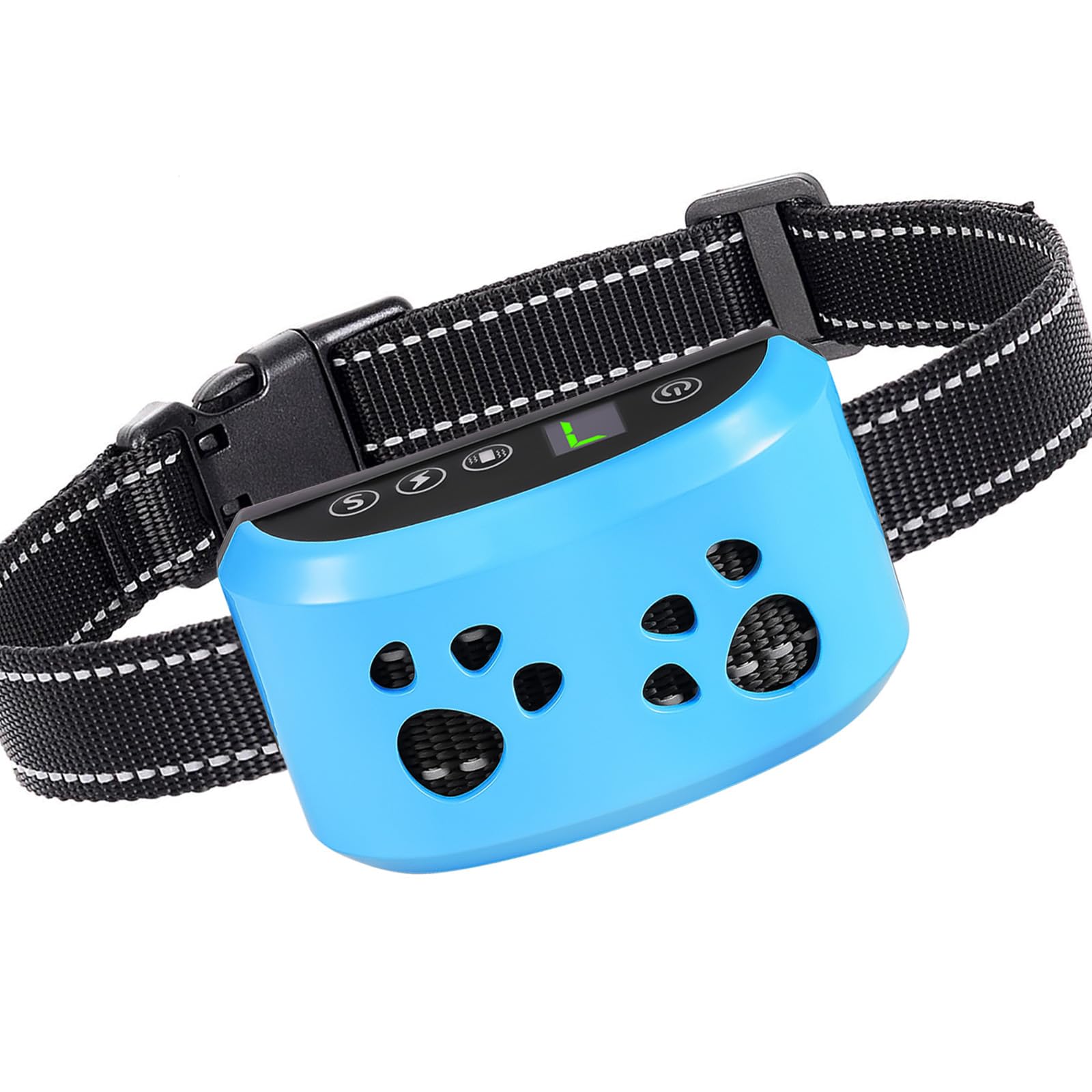 Svtrat dog bark collar front view showing compact design for daily wear