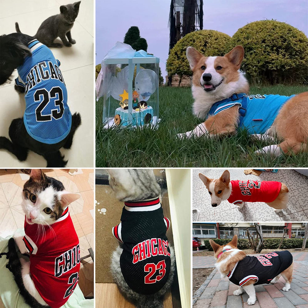 SVVOOD dog basketball jersey size chart image, easy-to-pick fit for small to large dogs.
