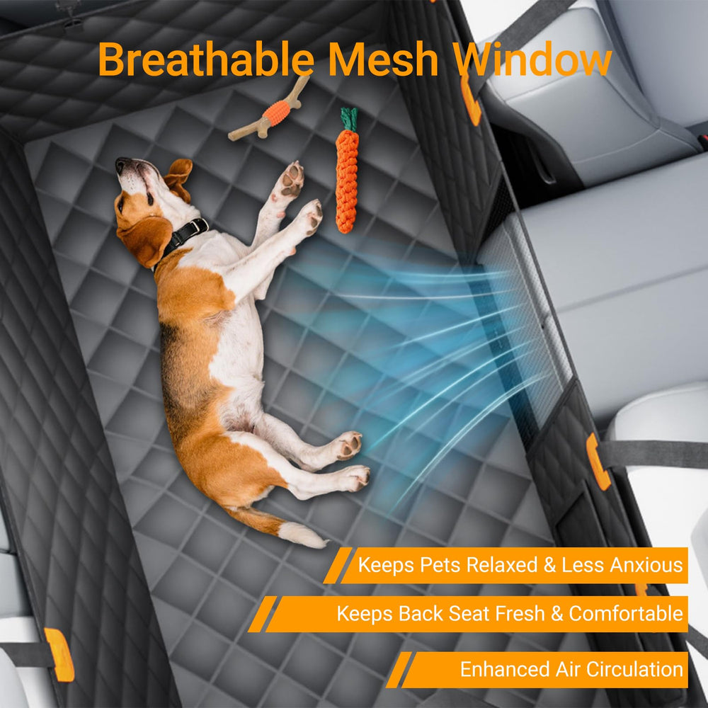 SW PRODUCTS backseat full-coverage protection guards seats from fur, mud, and scratches.