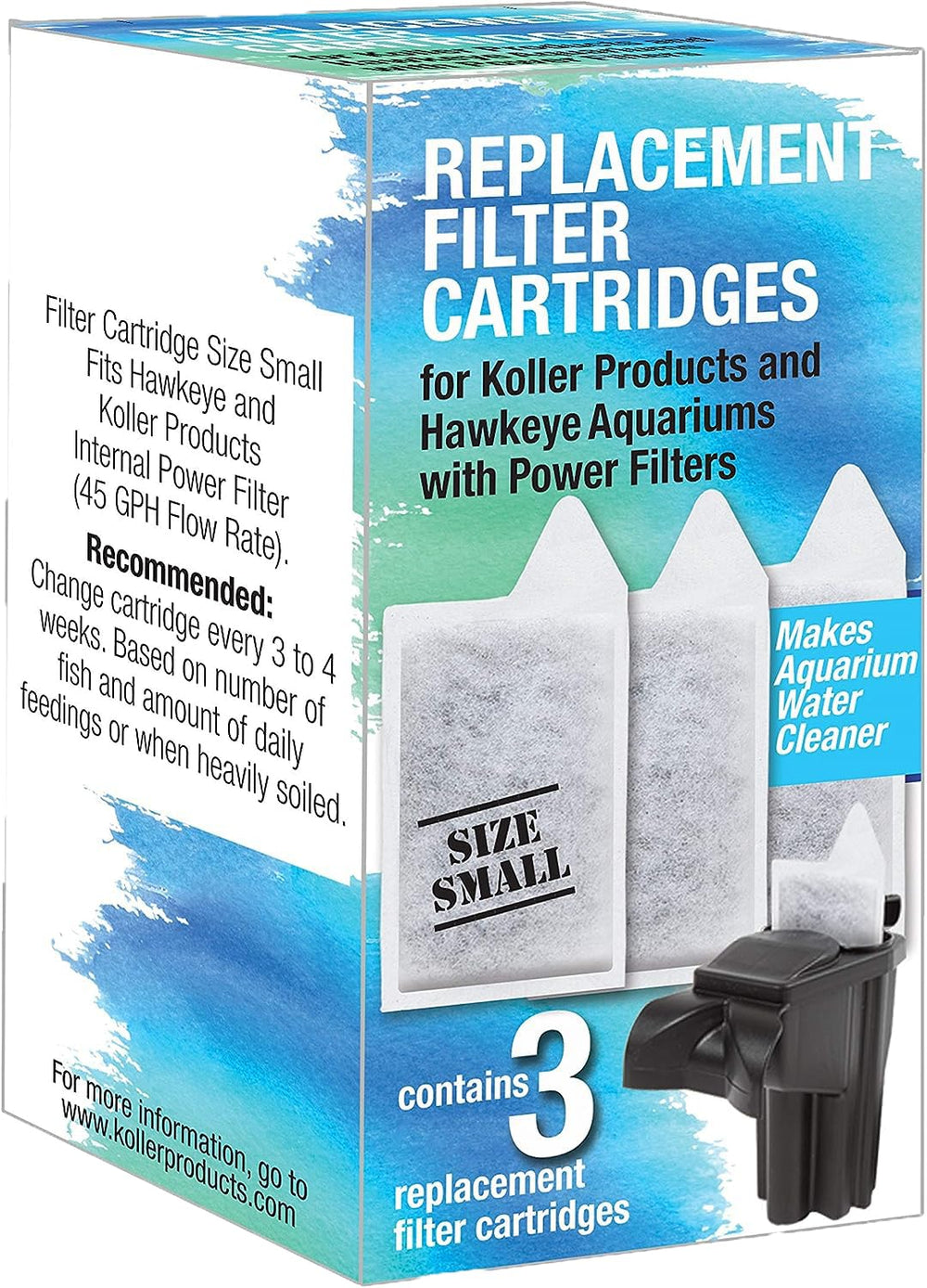 SW PRODUCTS Koller small cartridge three-pack display on a shelf.