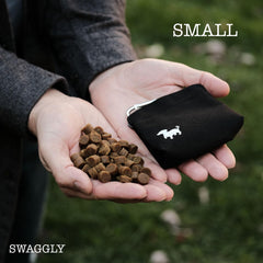 Swaggly small dog treat pouch with magnetic opening for one-handed access during training