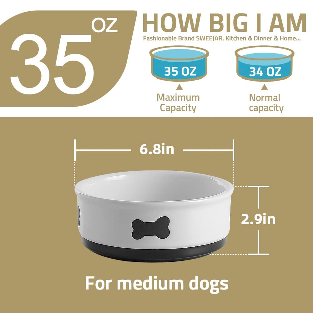 Sweejar versatile bowl suitable for kibble, wet food, or treats.