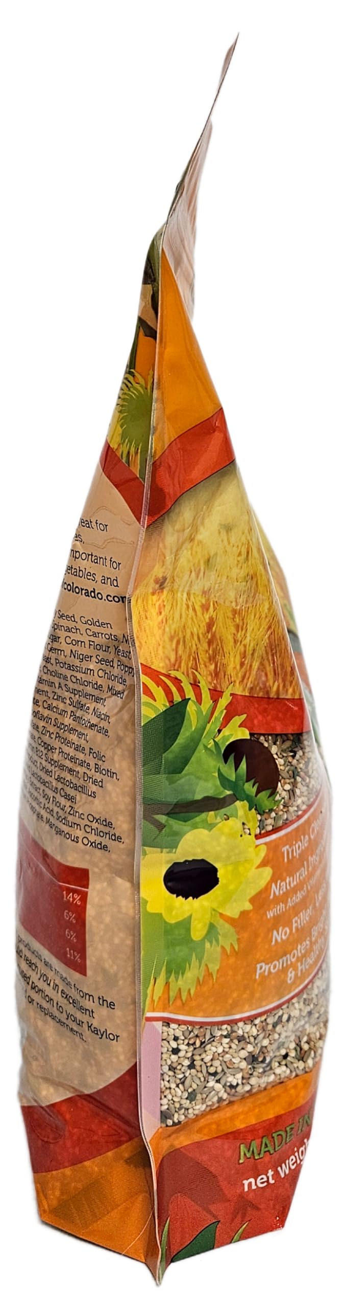 Sweet Harvest seed mix colors and textures appealing to birds