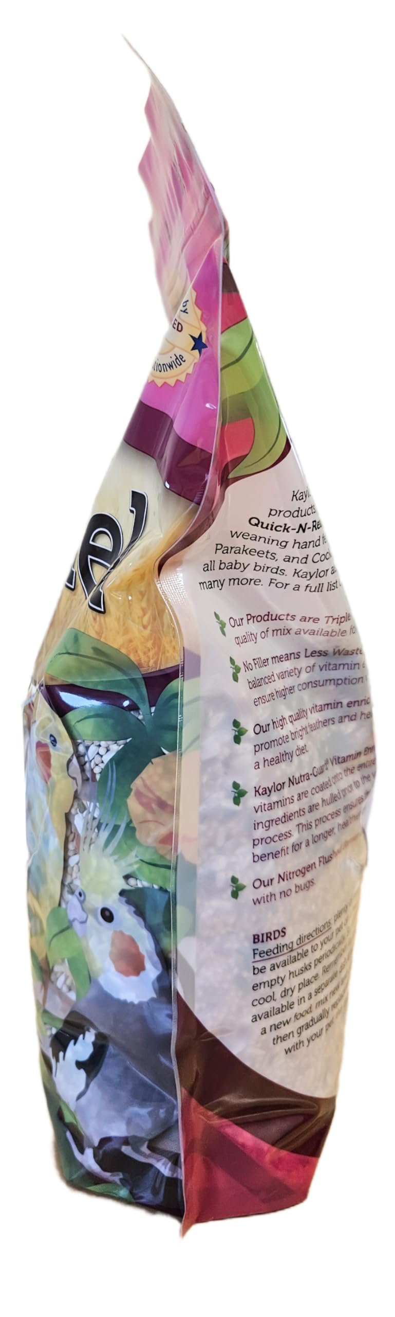 Sweet Harvest triple cleaned and nitrogen flushed packaging promotes freshness and shelf stability.