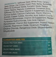 Sweet Harvest enriched with vitamins and minerals supports daily vitality in birds.