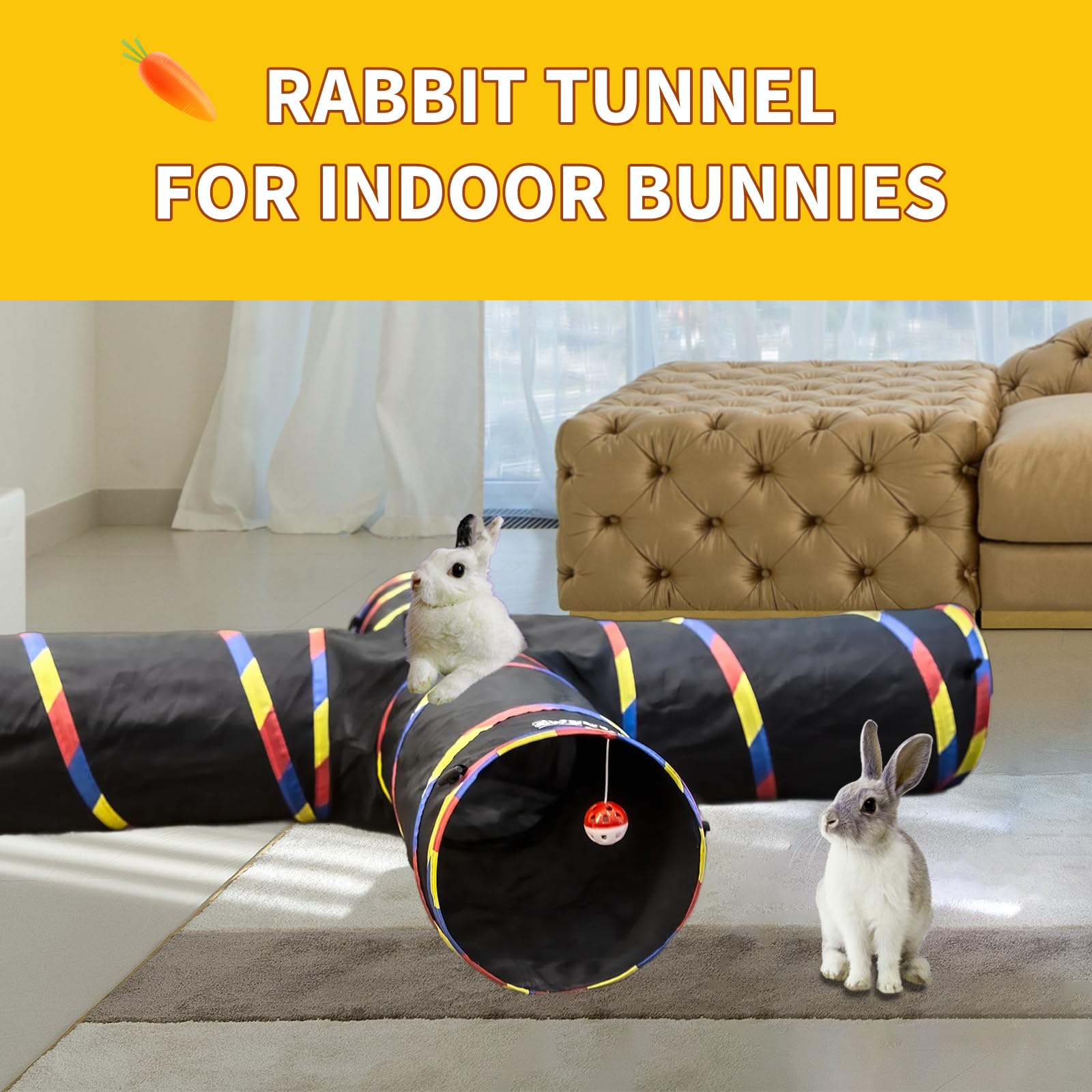 SweetBin cat tunnel collapsible design makes storage quick and easy.