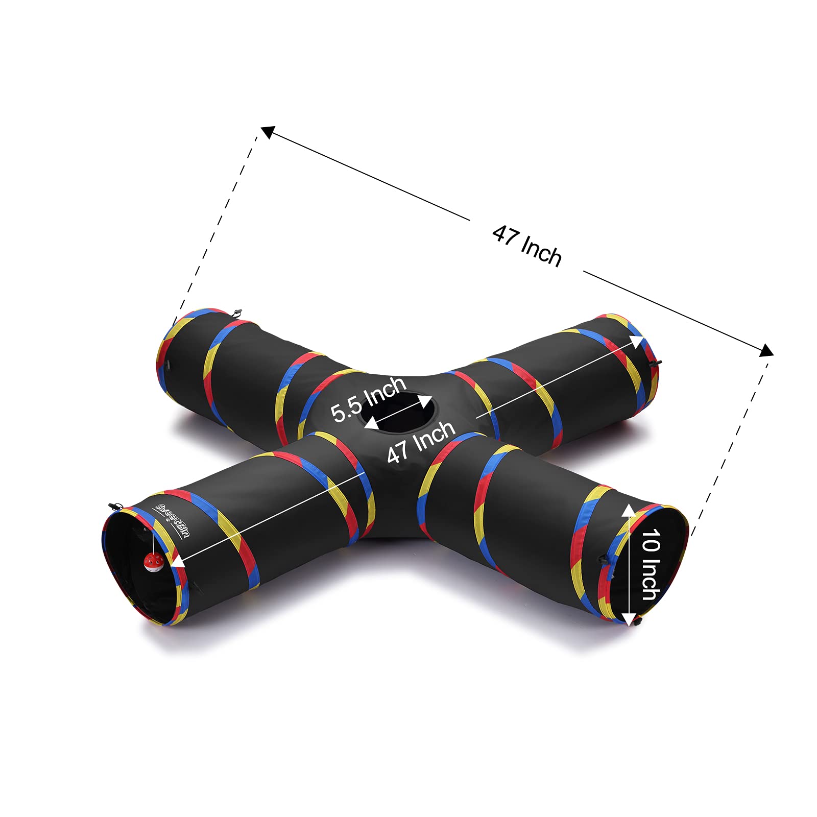 SweetBin fully enclosed steel frame protects pets during play.