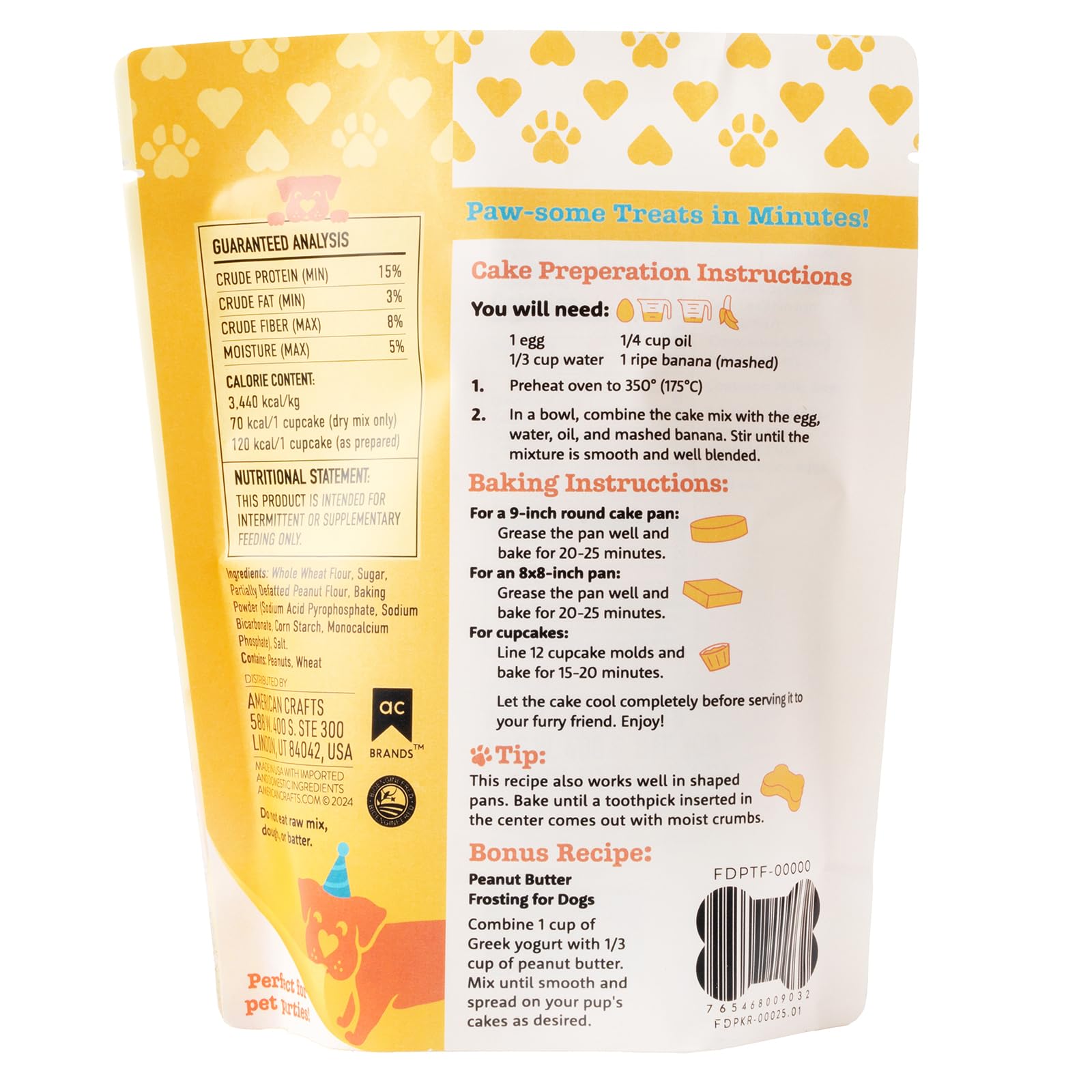 sweetshop Pawstry Shop ingredients close-up emphasizes natural ingredients with no artificial colors.