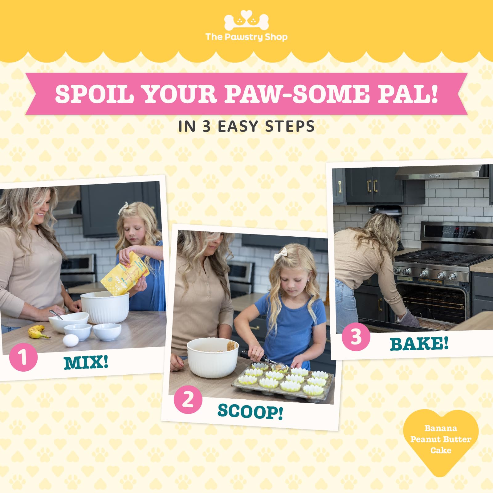 sweetshop Pawstry Shop step-by-step instructions shown for easy baking.