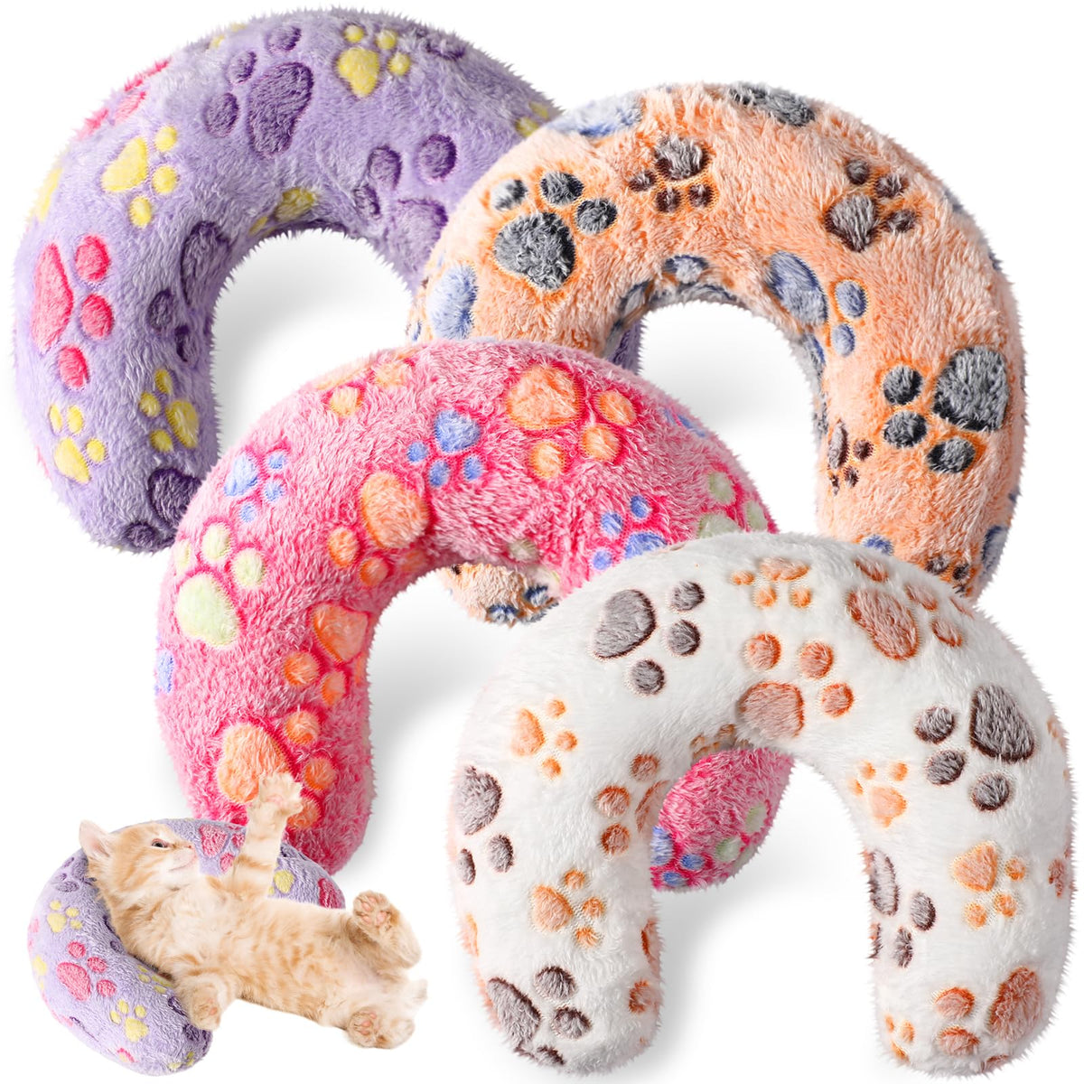 Sweetude paw-pattern Christmas pillow enhances pet naptime coziness