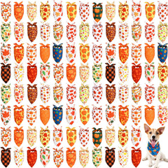 Sweetude pumpkin pattern dog bandana adds festive style for autumn photos