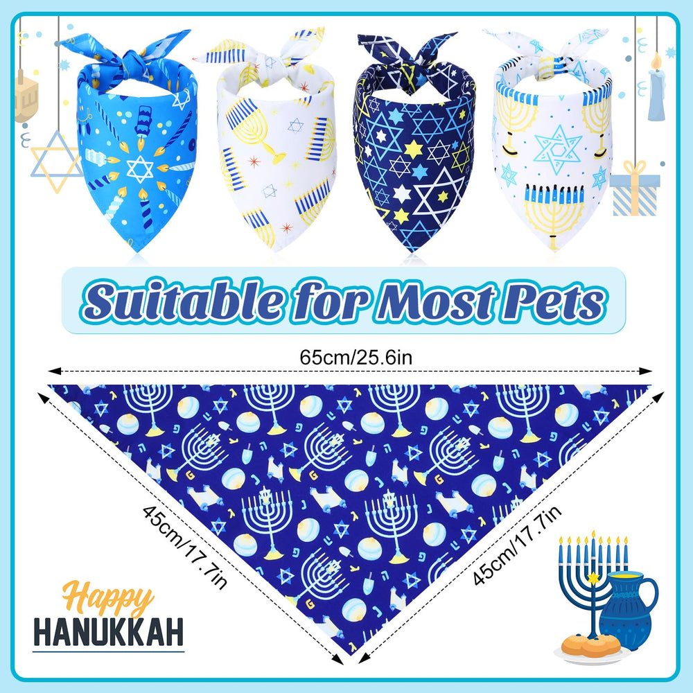 Sweetude Hanukkah dog bandana star of david letter design
