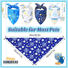 Sweetude Hanukkah dog bandana star of david letter design