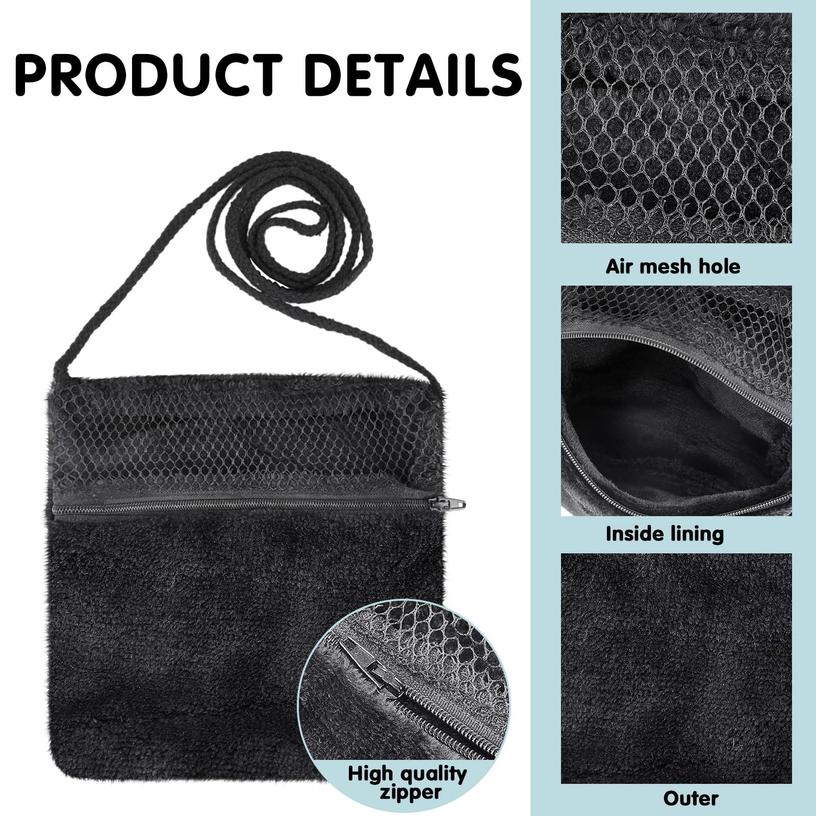 Sweetude shoulder strap lanyard details secure, hands-free travel with pet.