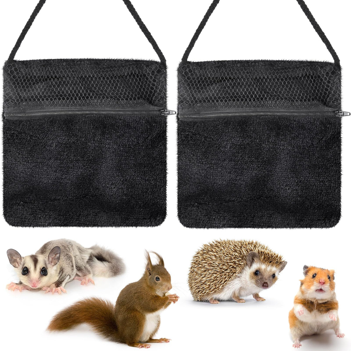 Sweetude sugar glider bonding pouch closeup shows soft flannel material for comfort.