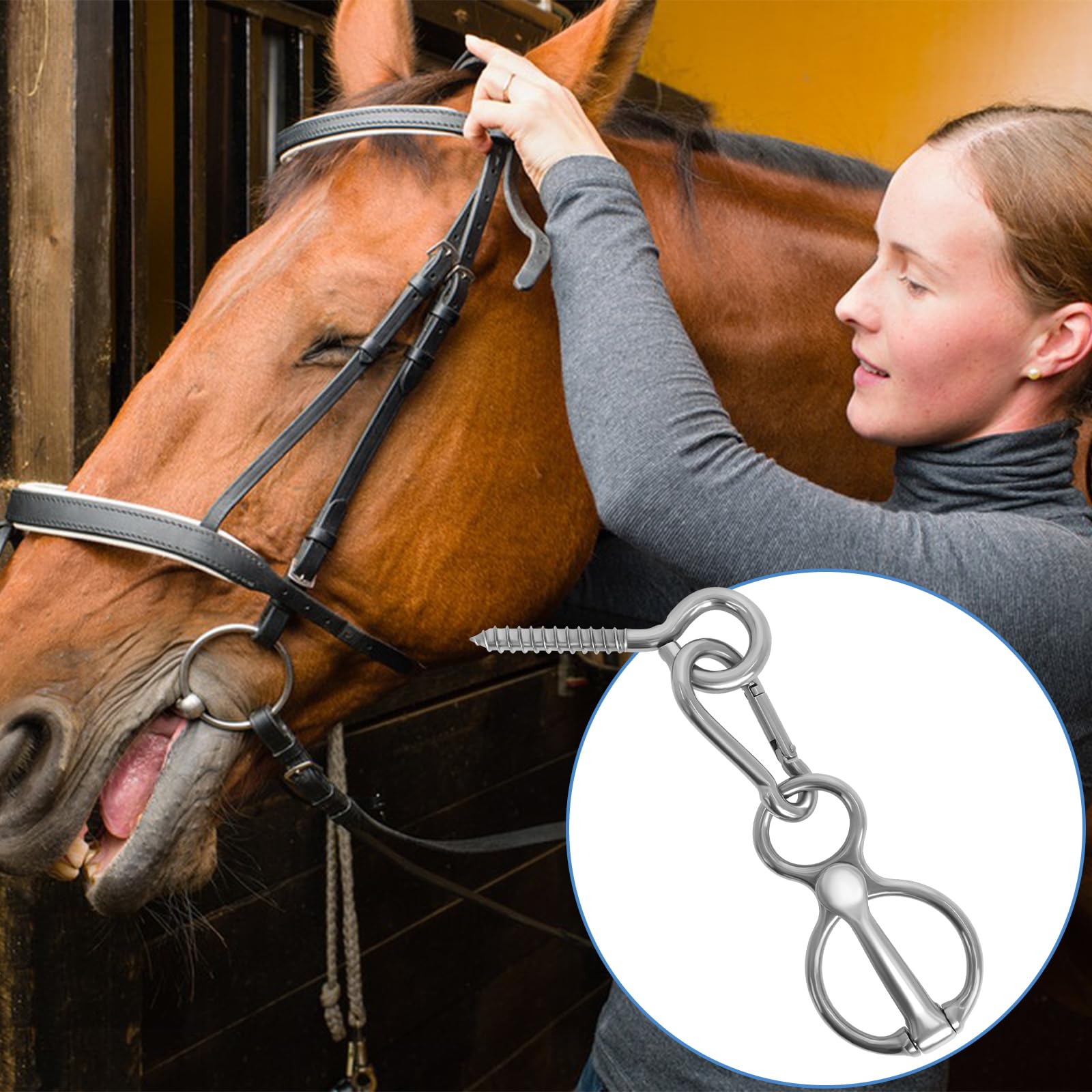 Swess horse tie ring easy installation for beginners.