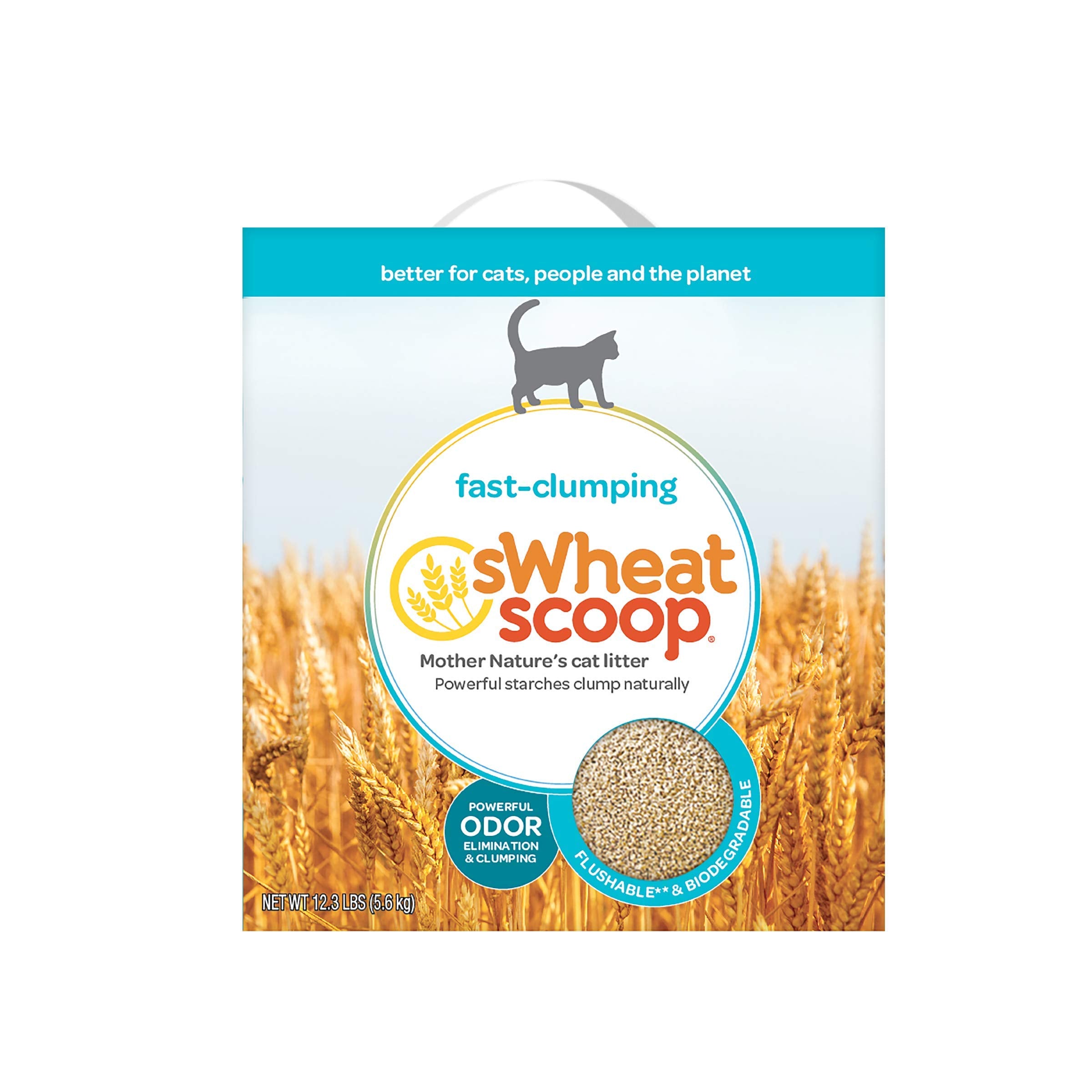 sWheat Scoop Multi-Cat Litter biodegradable-packaging highlights eco-friendly disposal