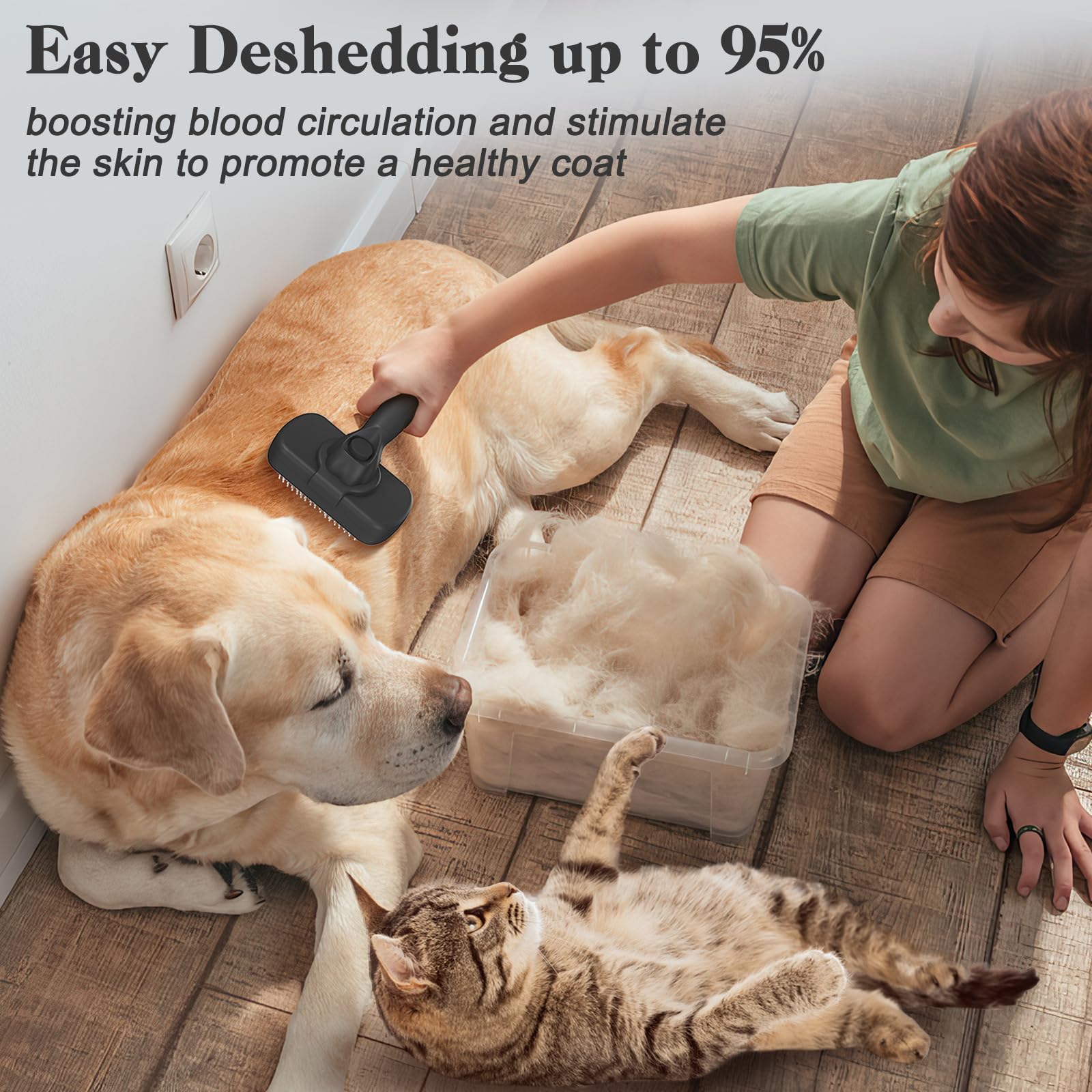 Swihauk dog cat grooming in action demonstrates versatile use on different pets.