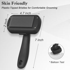 Swihauk ergonomic TPR handle aids comfortable, fatigue-free grooming sessions.