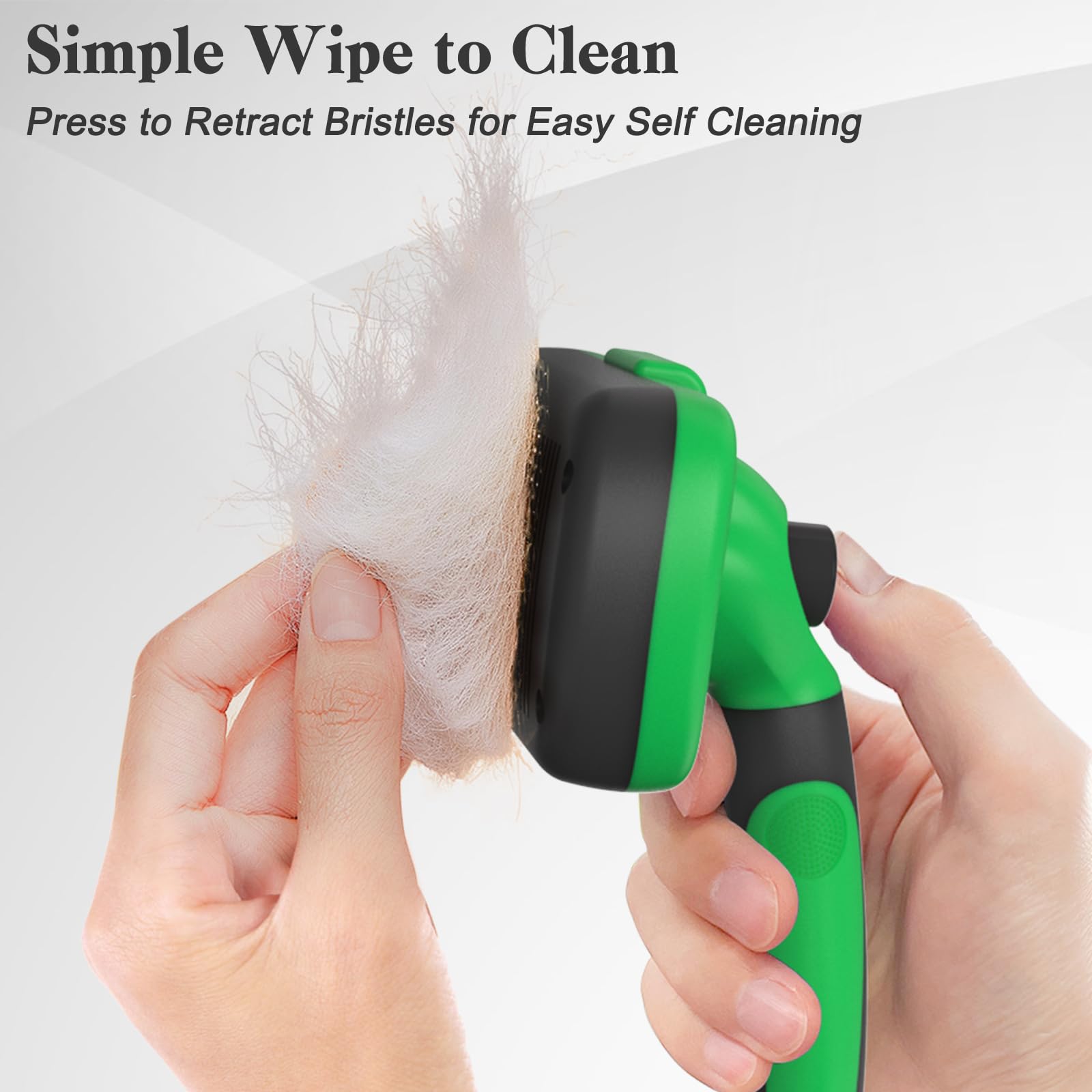 Swihauk soft bristles closeup captures skin-friendly design for gentle pets.
