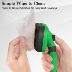 Swihauk soft bristles closeup captures skin-friendly design for gentle pets.