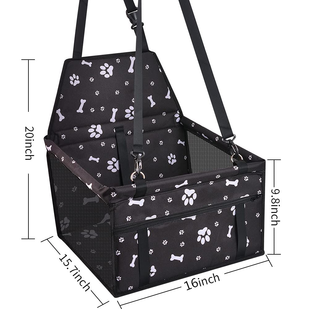 SWIHELP dog car seat clip-on safety leash keeps pets contained during drives