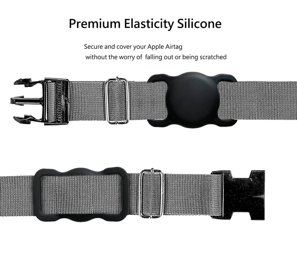 Swincho AirTag holder quick-install demonstration on an existing collar