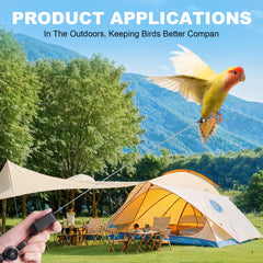 Swirge Bird Leash foot rings in multiple sizes enable a secure fit for various birds.