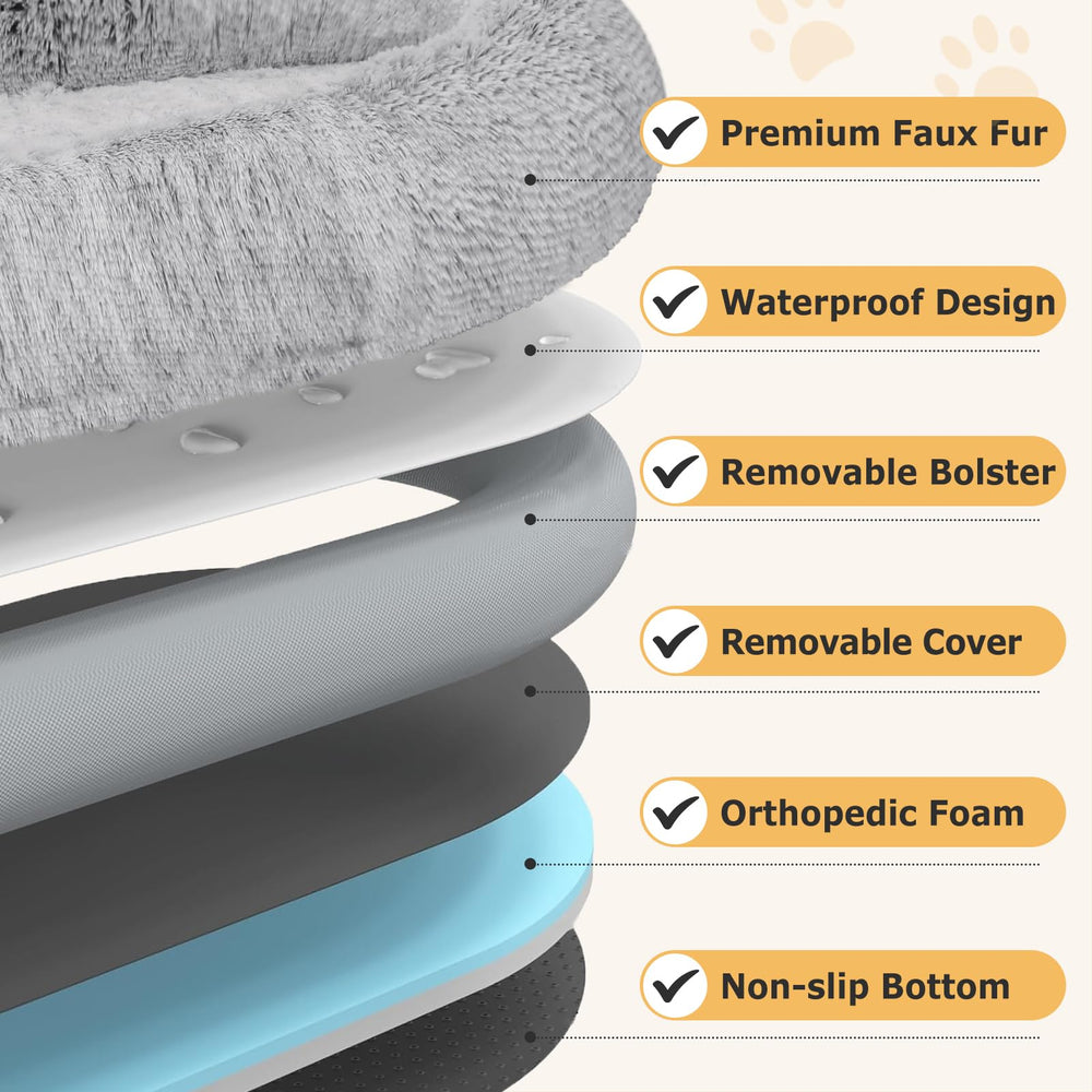 SWITTE human dog bed bottom non-slip surface keeps placement on any floor.