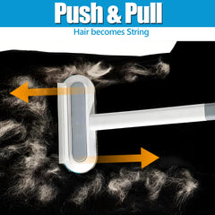 SWJDQS pet hair removal tool gliding over car seats for fast fur removal.
