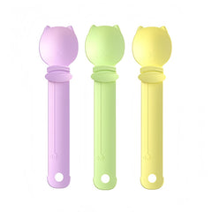 SWOAWO Cat Strip Feeder Spoon with ergonomic grip for mess-free squeezing.