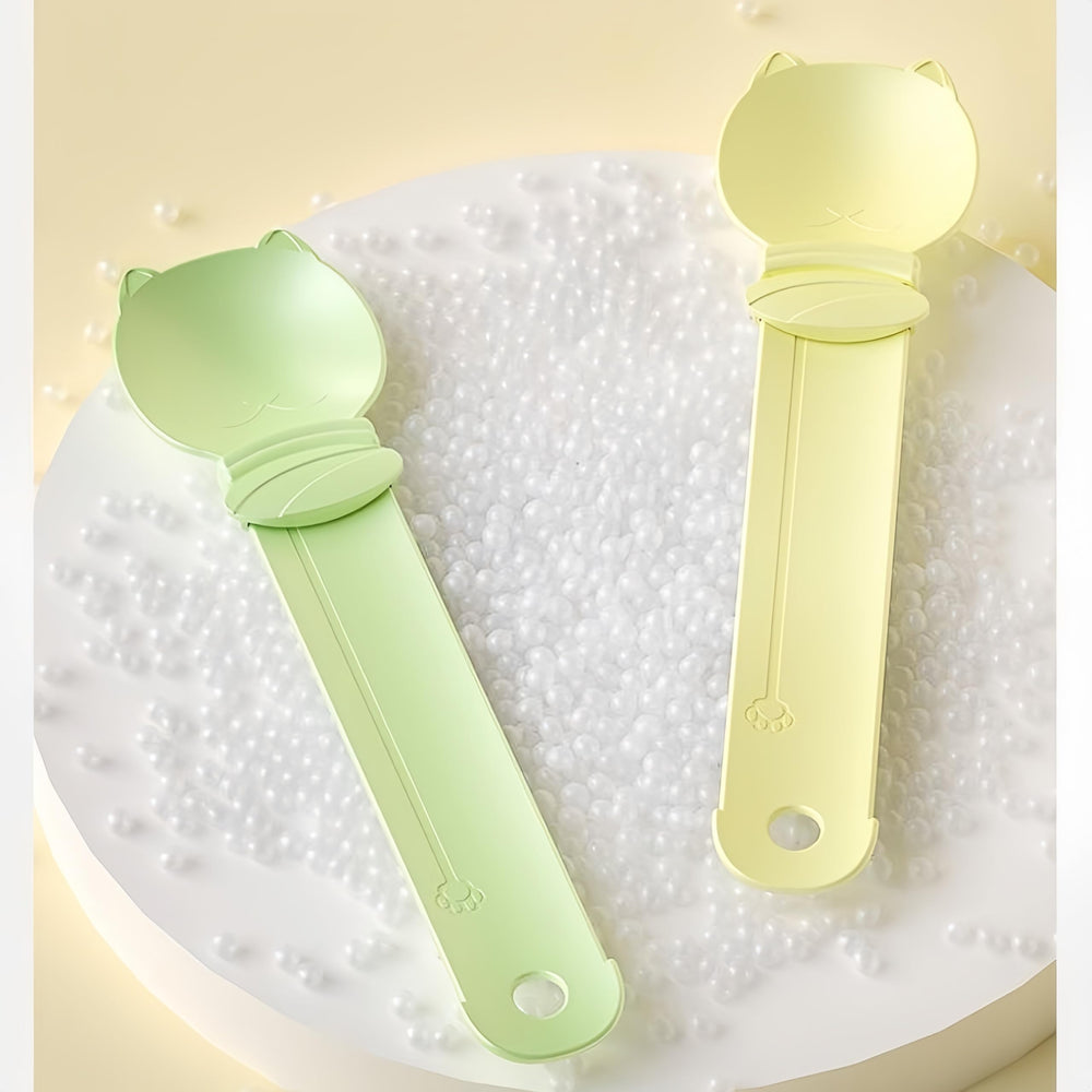 SWOAWO Cat Strip Feeder Spoon for lickable puree textures with controlled servings.