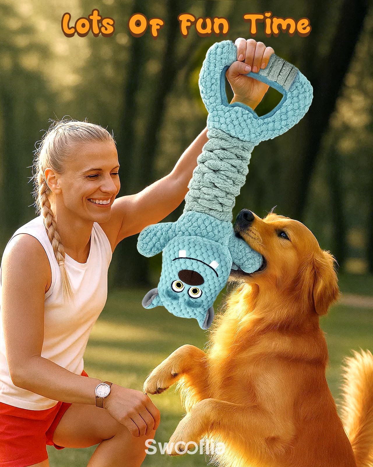 Swooflia Tug of War Toy 24.8 inch reach keeps hands safe during games.