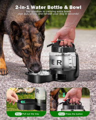 SwSun BPA-free dog bottle features leak-proof lid for travel.