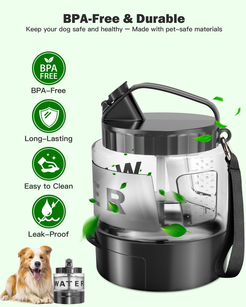 SwSun sturdy handle and carabiner enable on-the-go transport.