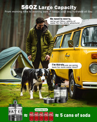 SwSun 2-in-1 dog water bottle with bowl design on display.