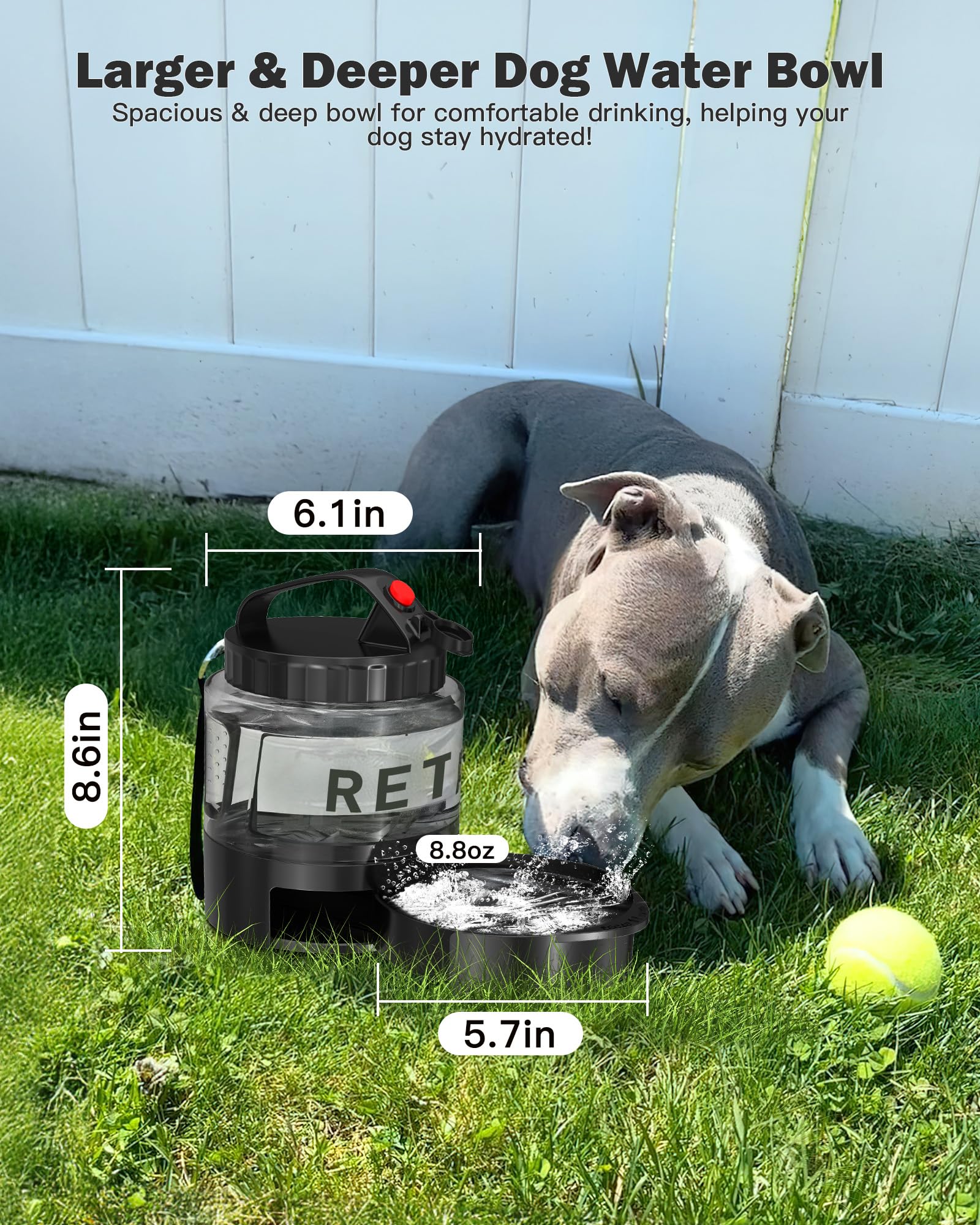 SwSun 77oz bottle designed for large dogs and multi-dog families.
