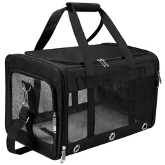 SWUVVI soft-sided carrier top view showing breathable space for travel