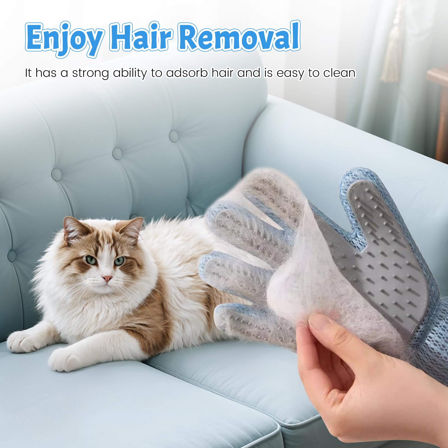 Swwrtbywer pet hair removal glove cleaning cat bed and blanket