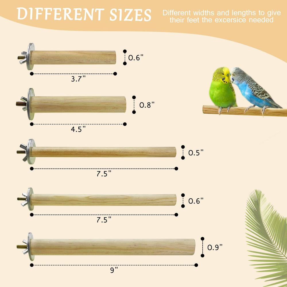 S&X Bird Perch with washer detail highlights sturdy mounting for safe rest.