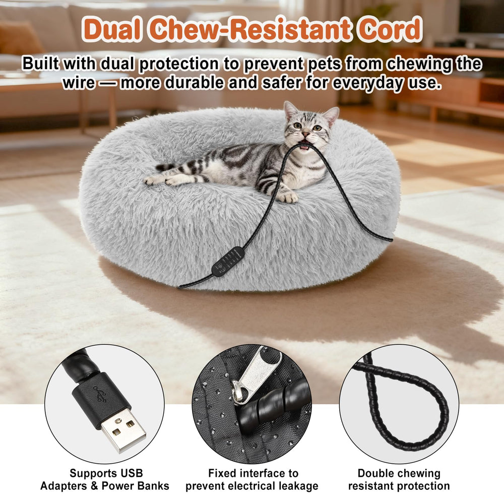 SXBSXB heated-bed-head-neck-support features a 6-inch rim for relaxed lounging.