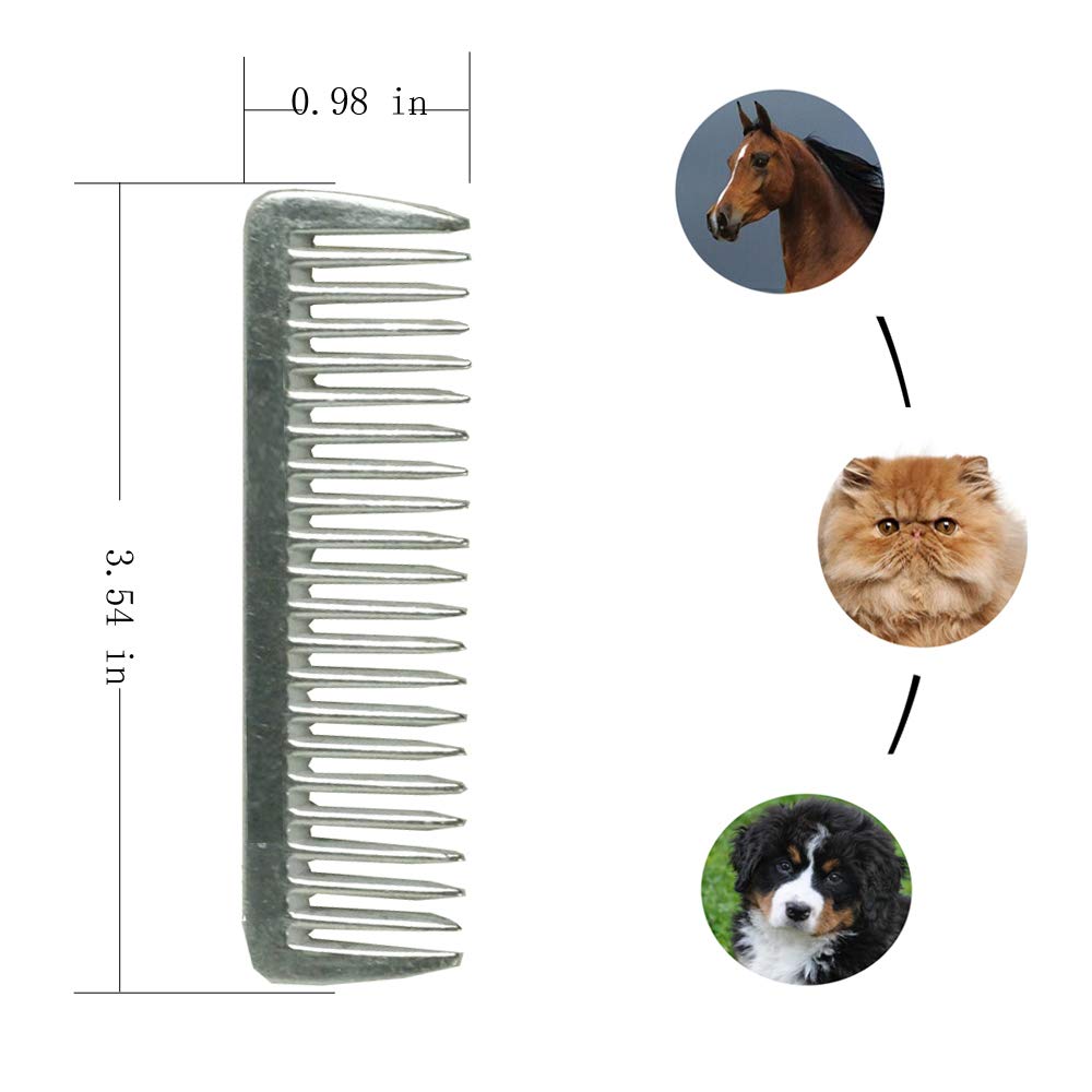 Close-up of a stainless steel SXYH pulling comb highlighting sturdy construction and smooth edges.