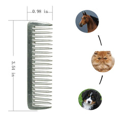 Close-up of a stainless steel SXYH pulling comb highlighting sturdy construction and smooth edges.