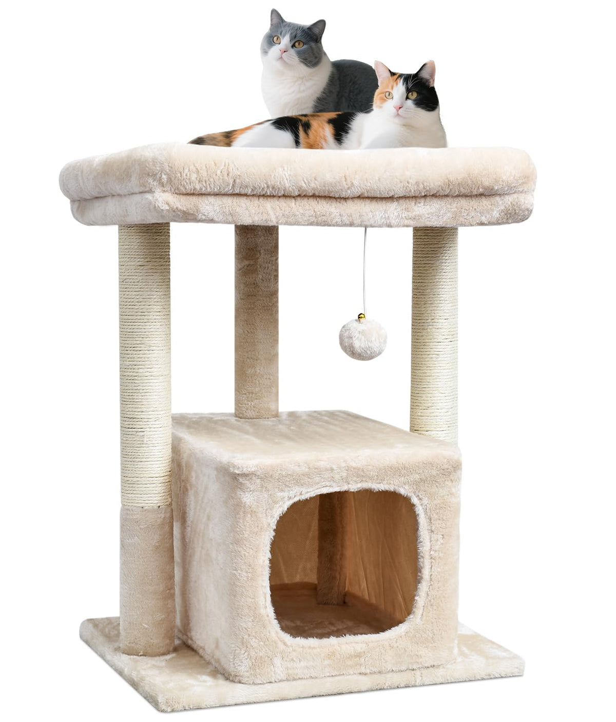 SYANDLVY 27 cat tree top plush perch offering cozy lounging for kittens