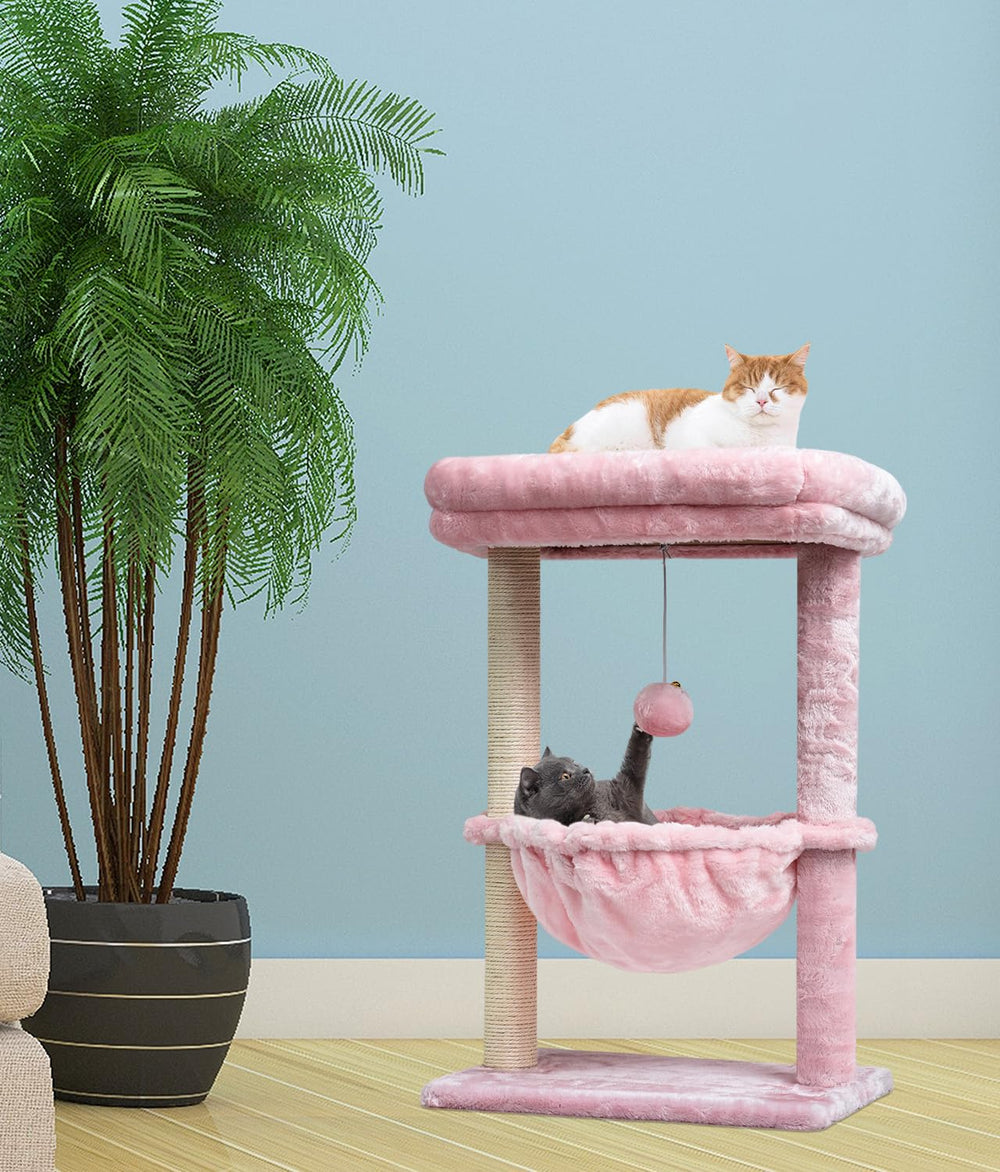 SYANDLVY cat tree ships with simple assembly and space-conscious dimensions