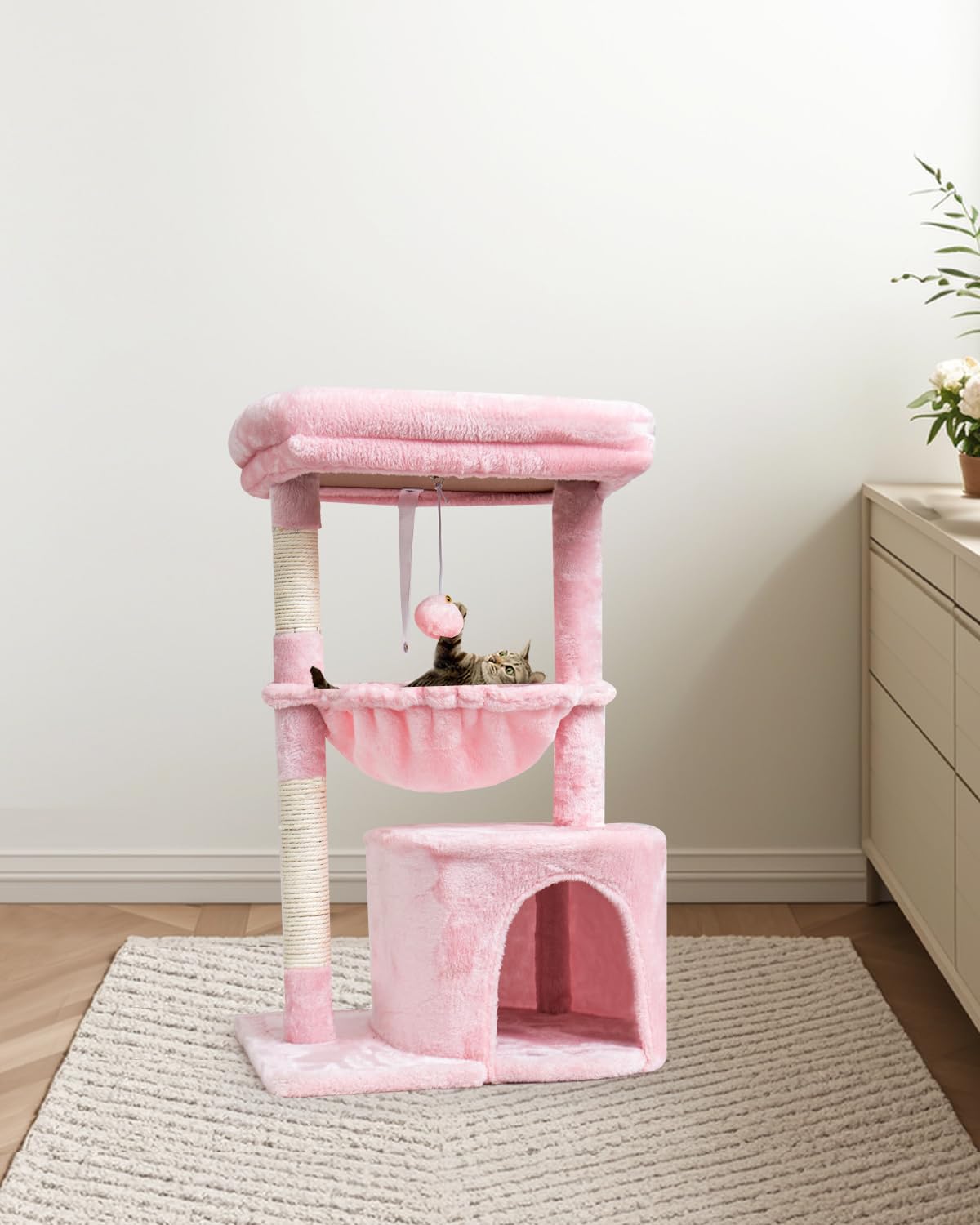 SYANDLVY stability-focused base image emphasizes sturdy design for active cats.