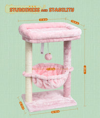 SYANDLVY cat tree basket lounger provides a warm, cozy nap space for kittens