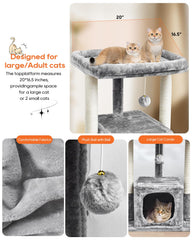 SYANDLVY cat-tree climbing stand with spring ball encourages playful exercise